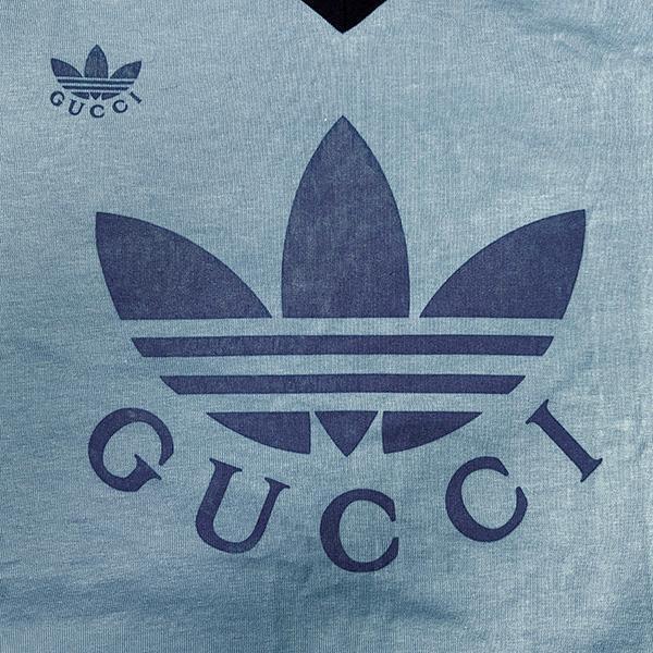 Gucci Adidas Authentic T-Shirts Cotton Blue Size M 38 Length Gucci Adidas Authentic T-Shirts Cotton Blue Size M 38 Length