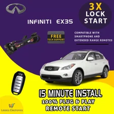 100% Plug & Play Remote Start fits: 2008-2012 Infiniti EX35 w/ Push To Start