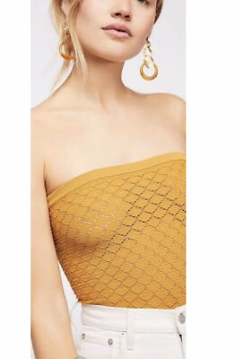 yellow honey tube top