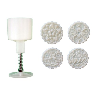 Hand-Pressure Moon Cake Mold Flower Pattern Cookie Stamps Mooncake Makers
