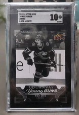 2023 Upper Deck #C97 Ridly Greig Young Guns Canvas Black & White Rookie SGC 10 