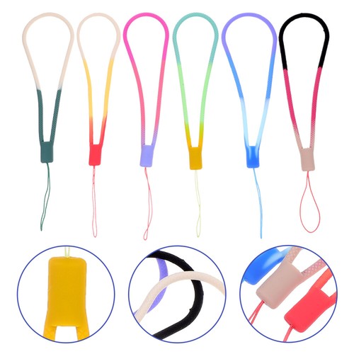 6 Pcs Phone Lanyard Silicone Key Braided Hand Wrist Strap for Keys - Zdjęcie 10 z 12