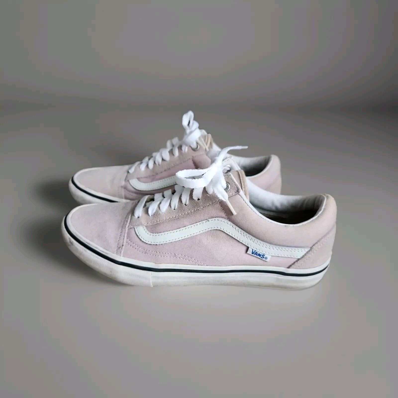 Vans Old Skool Suede Pink Blushing White Classic Skate Shoes Men