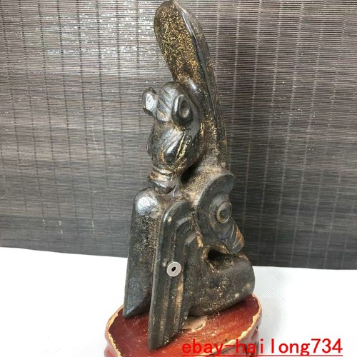 9.8 "Chiny starożytny meteoryt kultura Hongshan jadeit stary jadeit Bóg słońca orname - Zdjęcie 8 z 9
