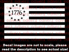1776 Betsy Ross Flag Decal Bumper Sticker Made in the USA