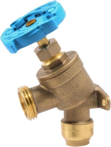 SharkBite 1/2 In. Push-to-connect X 3/4 In Mht Brass Garden Valve With Drop Ear”