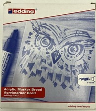 Edding 5000 Acrylic Marker broad white 5 Pack Permanent acrylic paint marker
