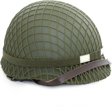 US WW2 M-1 Helmet Steel Shell Net Cover Chin Strap