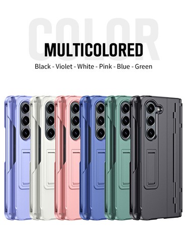 For Samsung Galaxy Z Fold 6/5/4/3 Hinge Screen Protector Rugged Stand Cover+Pen - Foto 2 di 28