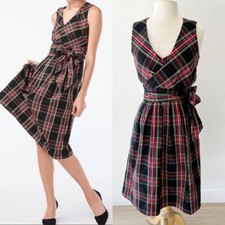 J Crew Plaid Tartan Wrap Dress