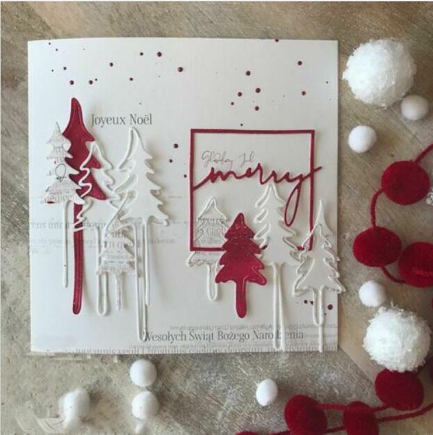 Weihnachtsbaum Stanzschablone - DIY Bastelvorlage Für Karten