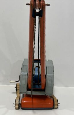 Old Tin Toy Crane Old Crane Tin MFZ Made in US Zone Germany