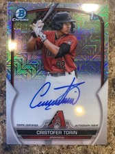 2023 Bowman Chrome Cristofer Torin 1st Prospect Mega Box Refractor Auto #/150