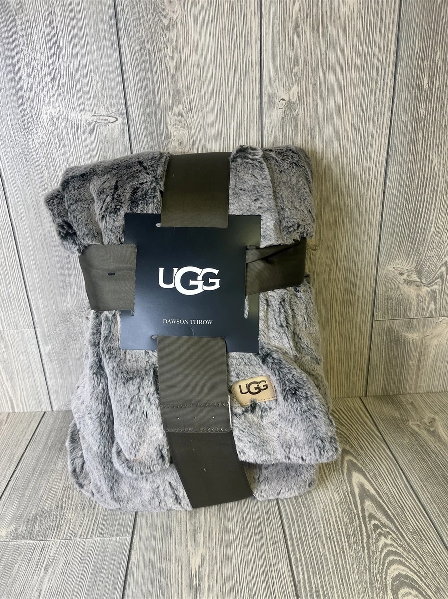 ugg dawson faux fur heated throw blanket