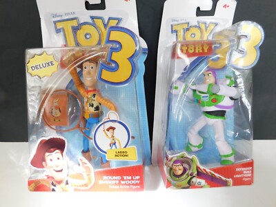 TOY STORY 3 2009 DISNEY PIXAR WOODY DELUXE FIGURE AND BUZZ
