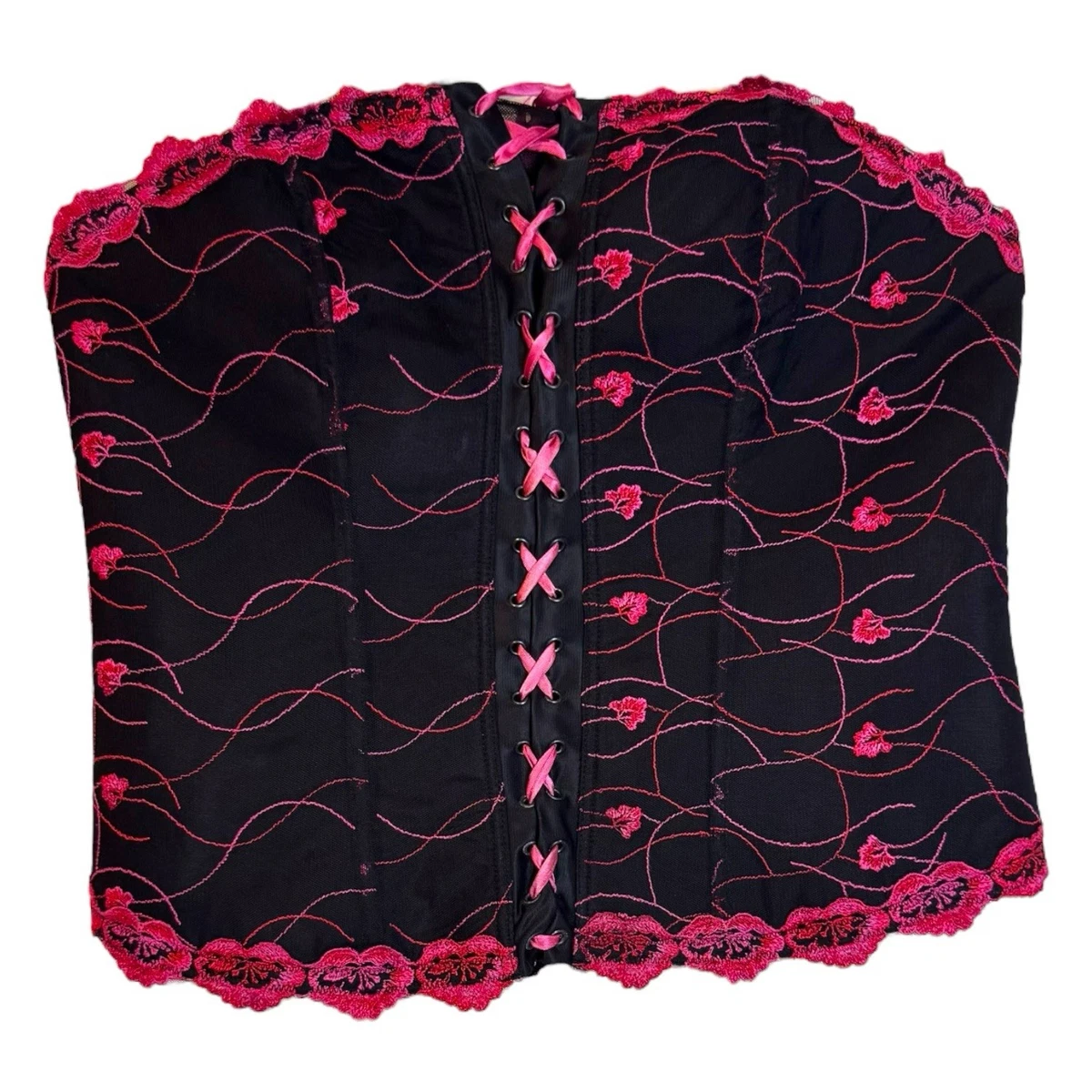 Cacique Floral Lace Up Corsets & Bustiers for Women for sale 