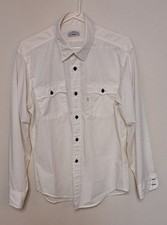 Vintage Levi's White Button Front Long Sleeve Shirt Large