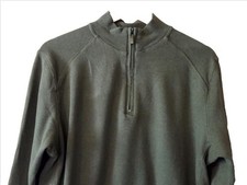 Kirkland Signature Men's Cotton 1/4 Zip Pullover Sweater-Color:Lichen Heather-XL