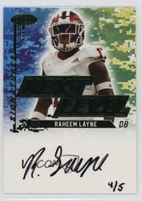 2022 SAGE Low Series Next Level Signatures Green 4/5 Raheem Layne Auto 0dp1
