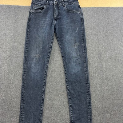 Dolce & Gabbana Womens Jeans 32x29 Blue Straight Mid Rise Denim Skinny