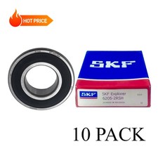 10PACK SKF 6205-2RSH 6205-2RS 25X52X15MM Double Rubber Seal Bearings 6205RS