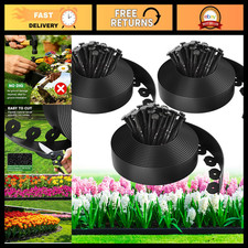 100ft Landscape Edging Kit - 150 Spikes, 3 Pack, 33ft Each, 1.5in Tall Garden Bo