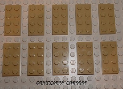 Lego Basic 10 Platten 2x4 #3020 tan NEUWARE