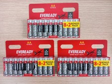 30 x Eveready AA Zinc Carbon Batteries - New R6 1.5V Long Expiry 0.25 per battery