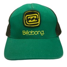 Vintage Billabong Trucker Hat Green Snapback One Size USA Made
