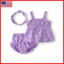 Carter'S Carters Girl 3-Piece Diaper Cover Set Purple 24M