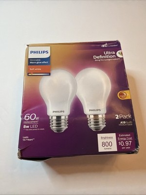 Philips Ultra Definition Dimmable Warm glow effect soft white 8W 800 lumens