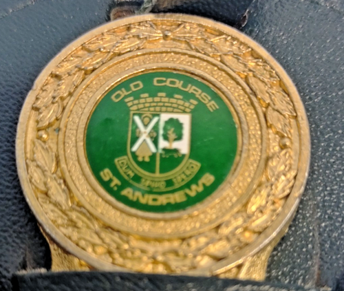 VINTAGE OLD COURSE ST. ANDREWS Bag Tag and Accessories Denis Stewart Made in UK - Picture 4 of 5