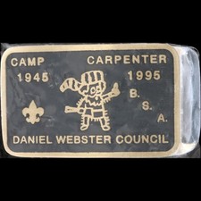 New Max Silber Boy Scout Camp Carpenter Vtg Belt Buckle Daniel Webster Counc Bsa