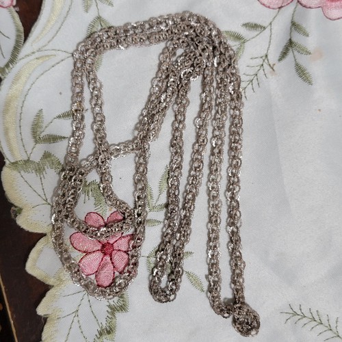 sterling Silver multi-chain necklace, measuring approximately 46 inches