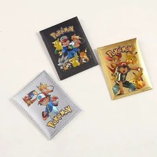 3 x 10 booster Pokemon złota, srebrna i czarnozłota folia (wzór)