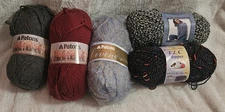 Various Brands Of Yarn, Lot Of 5