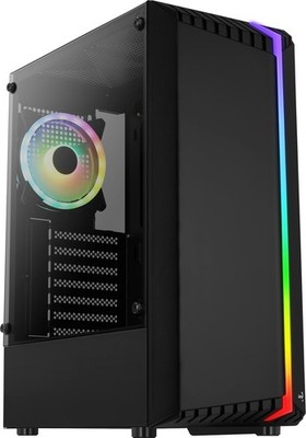 Aerocool Bionic-G v2 TG, Tower-Gehäuse schwarz, Tempered Glass