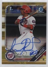 2019 Bowman Chrome Prospects Gold Refractor 8/50 Israel Pineda #CPA-IP Auto pn8