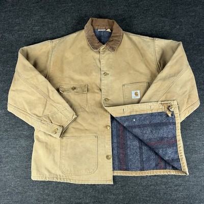 Vintage Carhartt Jacket Men's Tan Extra Large Blanket Lined