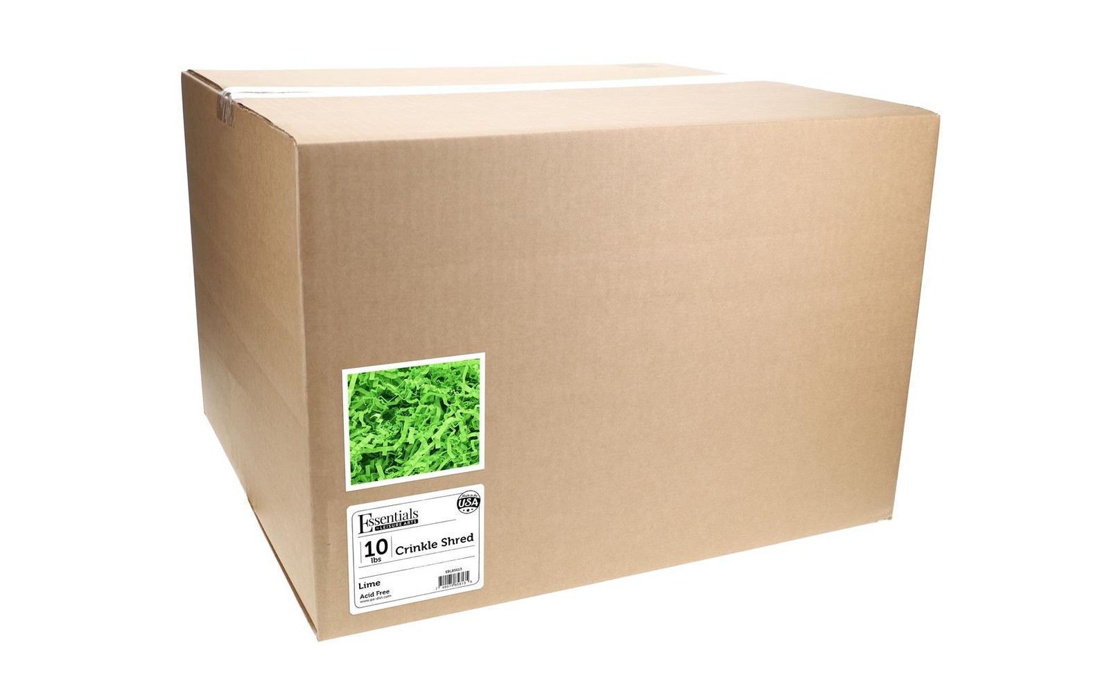 Leisure Arts Crinkle Shred Box - 10lbs Lime Colored Shredded Paper for Gift Filling-image