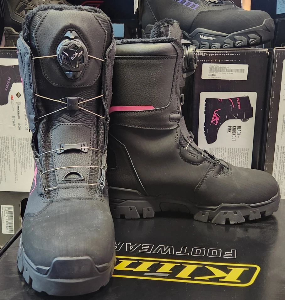 AURORA GTX BOA СНЕГОХОД БОТИНКИ GORE-TEX THINSULATE ЧЕРНЫЙ/РОЗОВЫЙ ЖЕНЩИН США 8 - Изображение 4 из 4