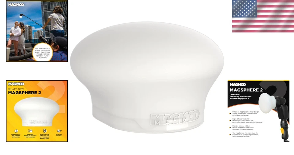 Photography Lighting Modifier | MagSphere 2 Flash Diffuser - Image 2 of 4