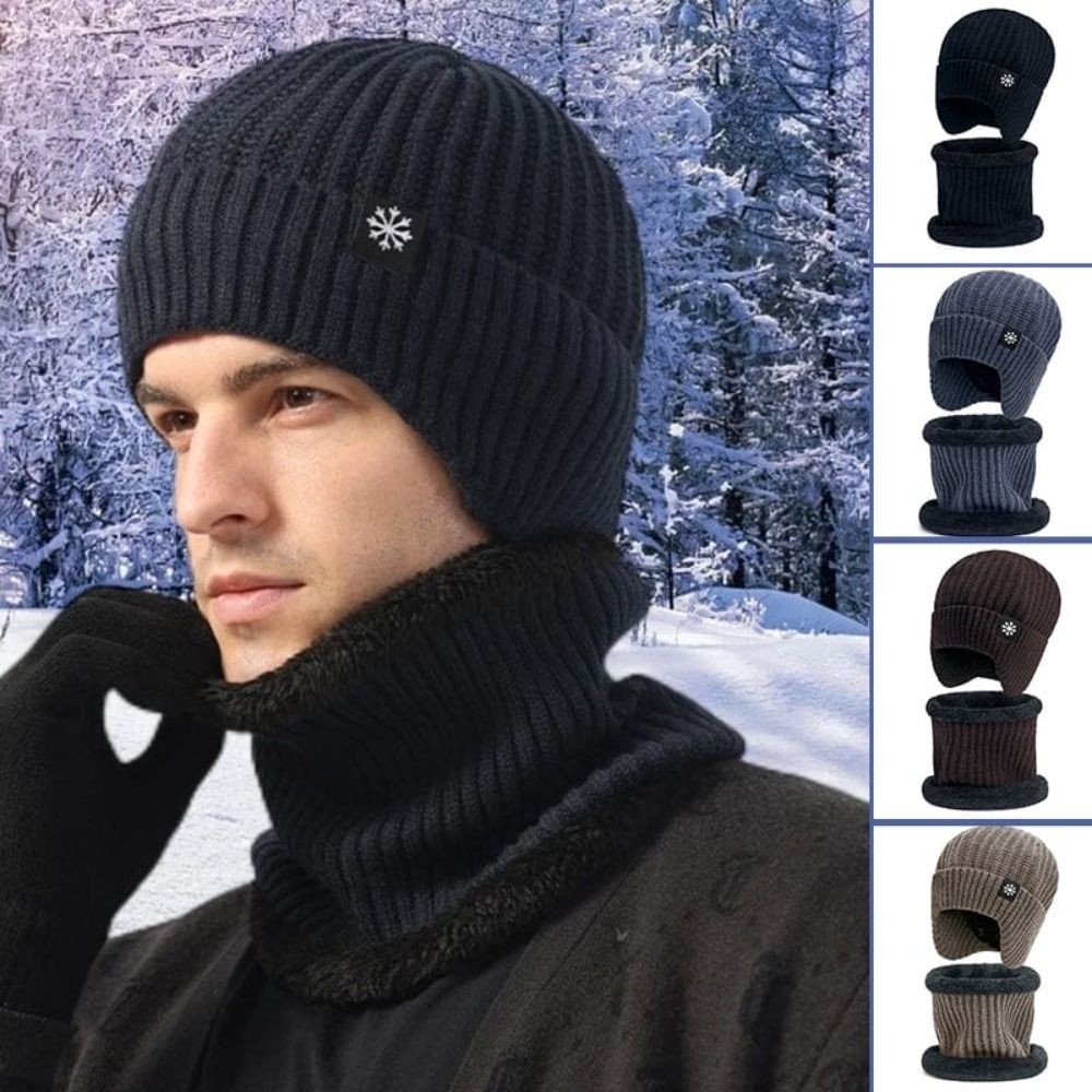 APL Berretto in maglia invernale antivento collo in pile spesso outdoor equitazione cappelli invernali