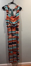 Womens Unbranded Long Dress Sleeve Multi Lines Color
