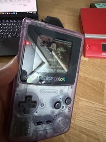Nintendo Game Boy Color Clear Atomic Purple Tested Working But Has Bad Speaker
