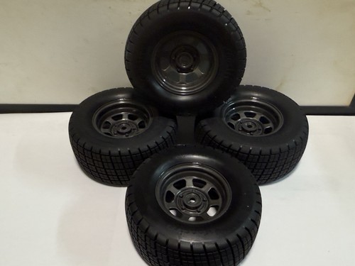 Full Set Traxxas Dirt Oval Modified Hoosier Tires And Wheels TRA10474-TRA10473 - Picture 1 of 6