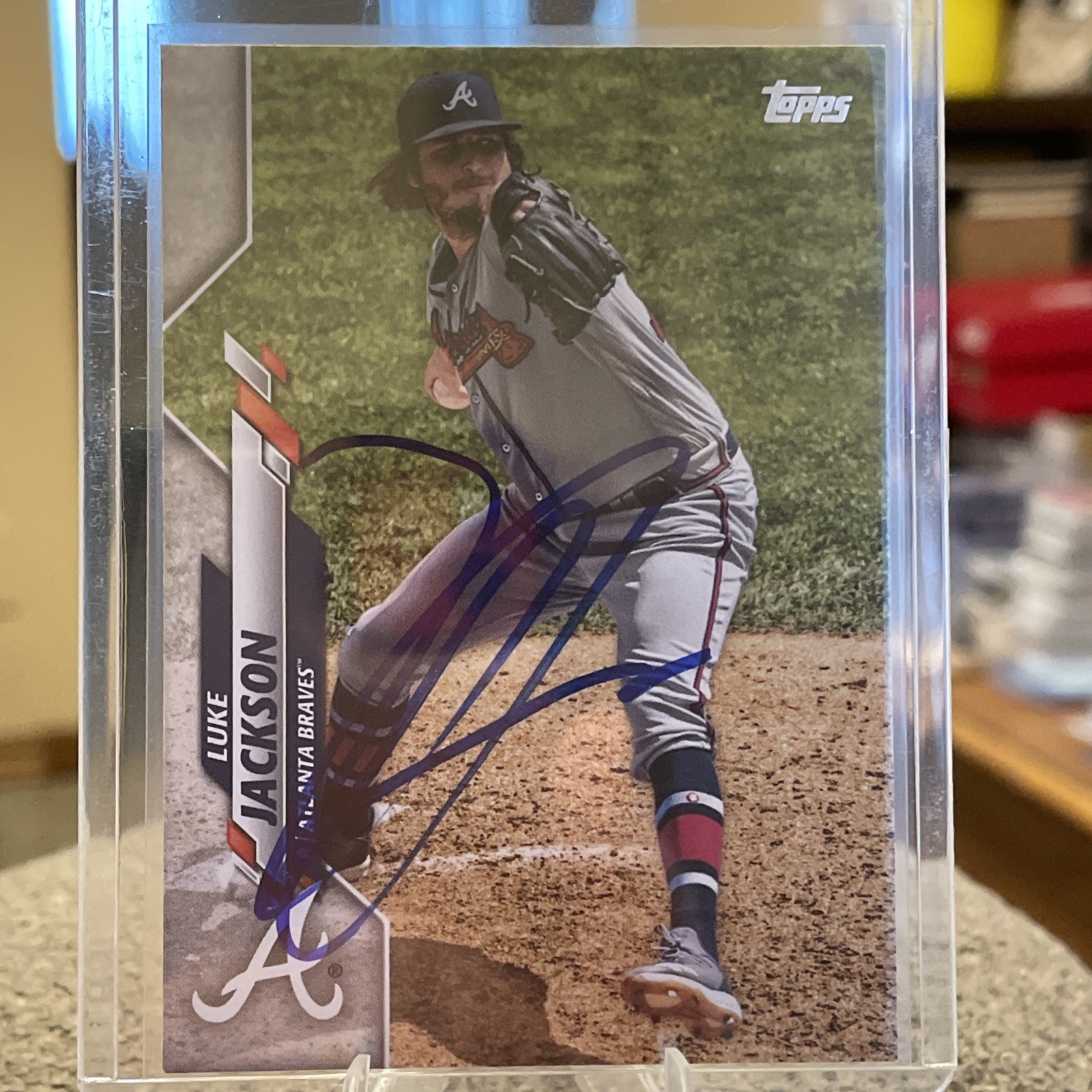 2020 Topps - Luke Jackson Auto #215 Atlanta Braves