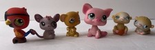 Lot 6 Pet Shop Littlest Pet Shop 2 Hamster Cat Mouse Parrot Pig Collect Figures