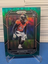 2022 Panini Prizm Rookie Nik Bonitto #398 Green Prizm Denver Broncos NFL