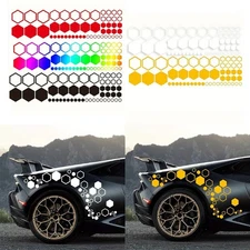 Car Decorative Stickers Set 104PCS For Honeycomb Design for SUVs Trucks